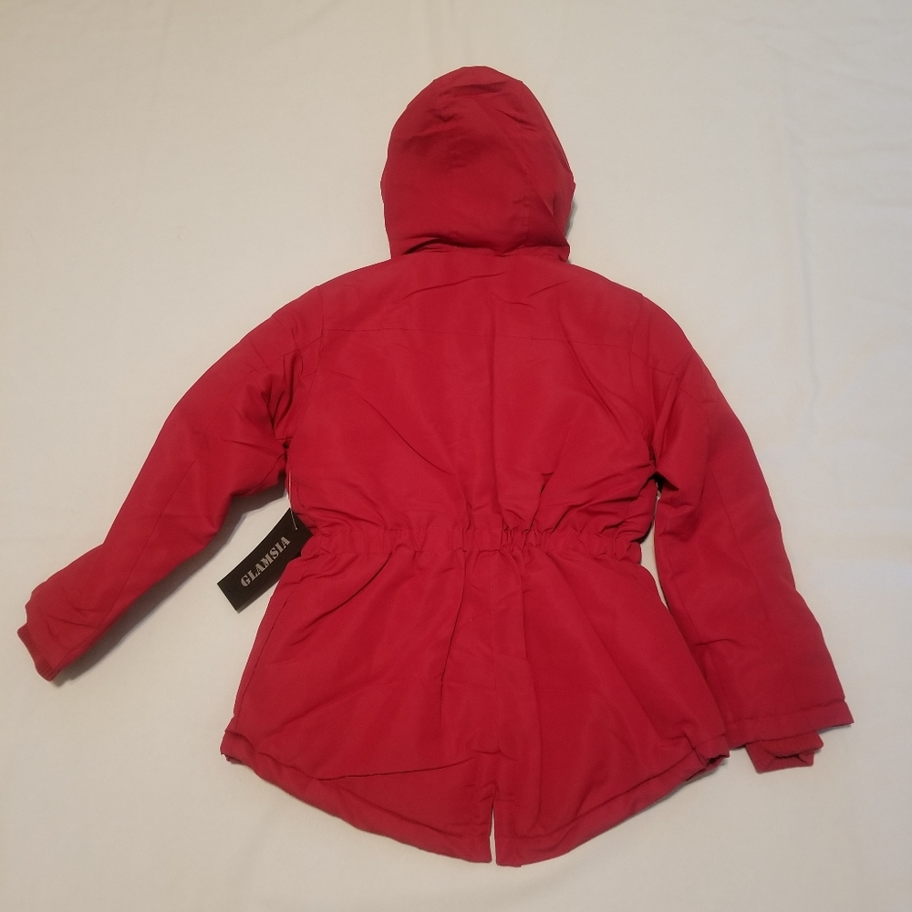 Red jackets faux fur lining girls various sizes - Picture 4 of 15